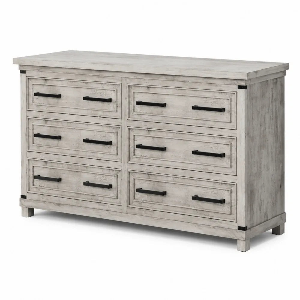 Cassettiera sei cassetti legno Grigio