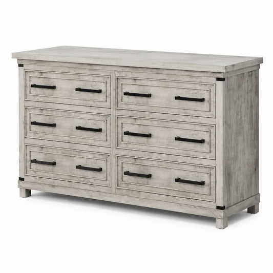 Cassettiera sei cassetti legno Grigio